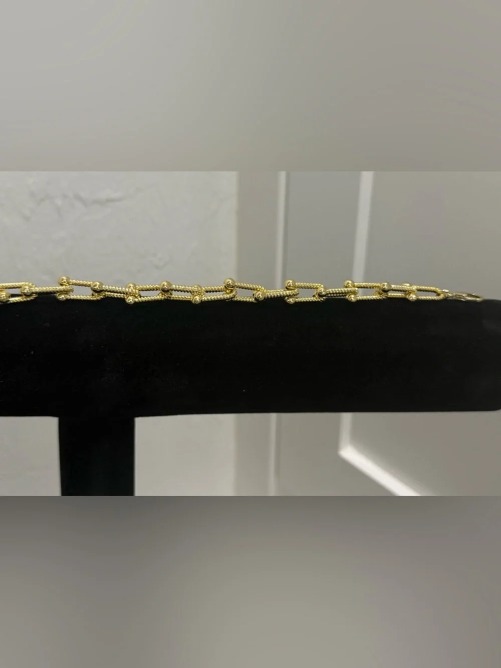Gold Link & Bead Chain Bracelet - Women Jewelry - Picture 3 of 4